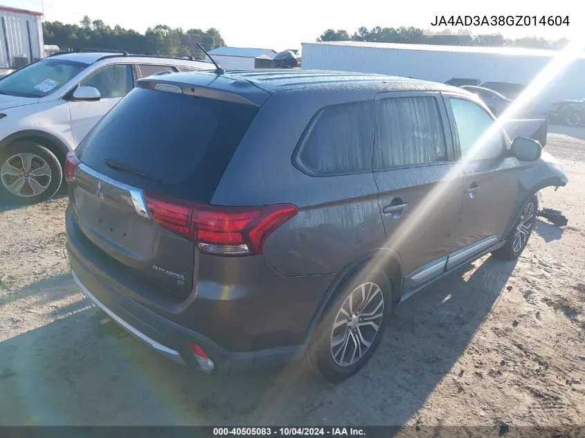 JA4AD3A38GZ014604 2016 Mitsubishi Outlander Se