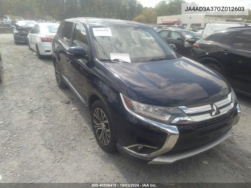 JA4AD3A37GZ012603 2016 Mitsubishi Outlander Se