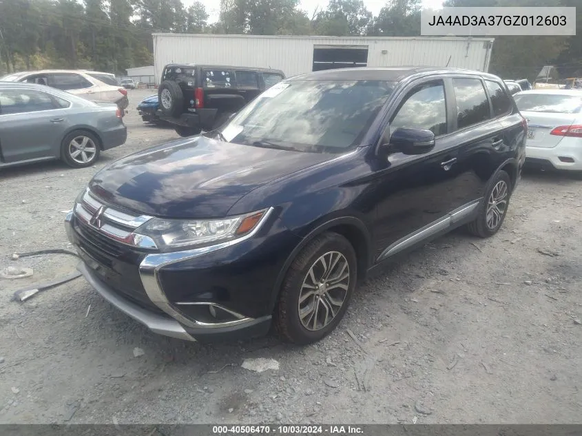 JA4AD3A37GZ012603 2016 Mitsubishi Outlander Se