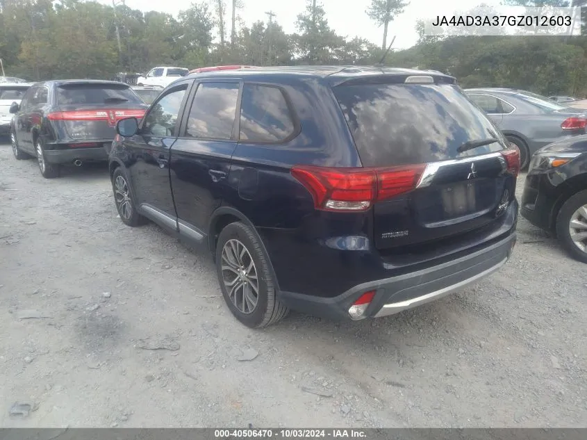 JA4AD3A37GZ012603 2016 Mitsubishi Outlander Se