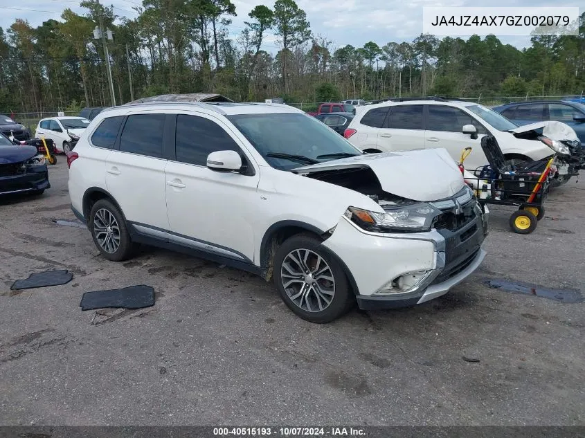 2016 Mitsubishi Outlander Gt VIN: JA4JZ4AX7GZ002079 Lot: 40515193