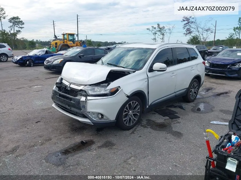 2016 Mitsubishi Outlander Gt VIN: JA4JZ4AX7GZ002079 Lot: 40515193