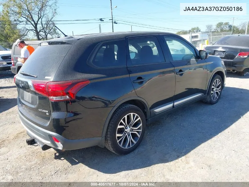 2016 Mitsubishi Outlander Se VIN: JA4AZ3A37GZ050186 Lot: 40517677