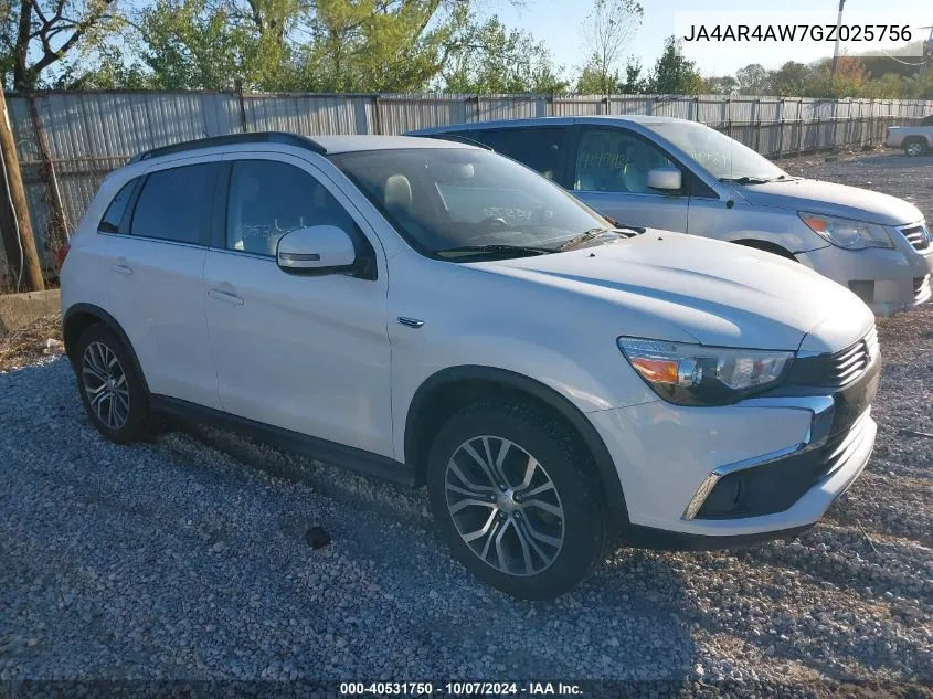 2016 Mitsubishi Outlander Sport 2.4 Sel VIN: JA4AR4AW7GZ025756 Lot: 40531750