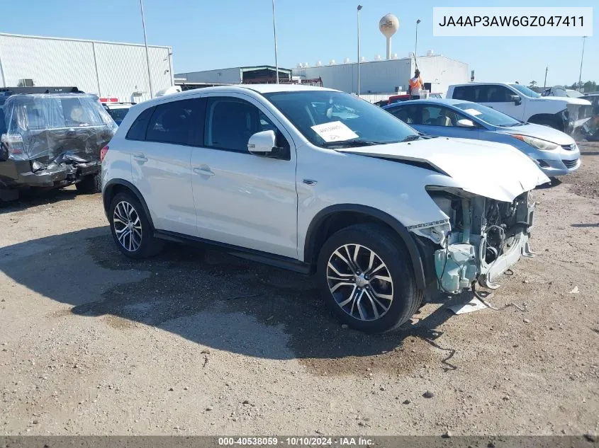 2016 Mitsubishi Outlander Sport 2.4 Se VIN: JA4AP3AW6GZ047411 Lot: 40538059