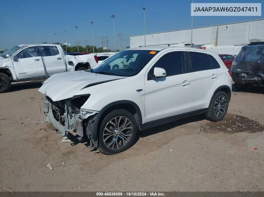 2016 Mitsubishi Outlander Sport 2.4 Se VIN: JA4AP3AW6GZ047411 Lot: 40538059