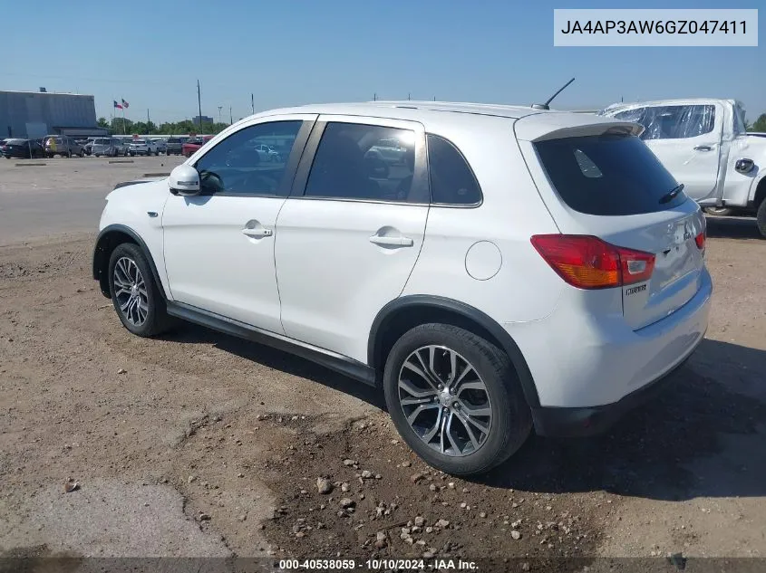 2016 Mitsubishi Outlander Sport 2.4 Se VIN: JA4AP3AW6GZ047411 Lot: 40538059