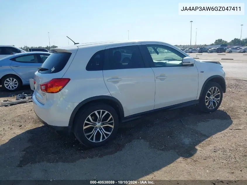 2016 Mitsubishi Outlander Sport 2.4 Se VIN: JA4AP3AW6GZ047411 Lot: 40538059