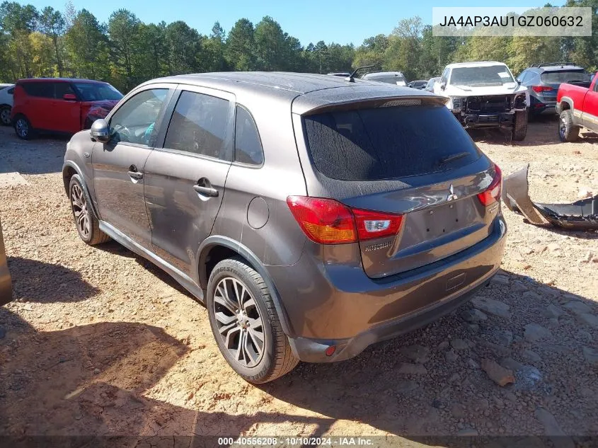 2016 Mitsubishi Outlander Sport 2.0 Es VIN: JA4AP3AU1GZ060632 Lot: 40556208