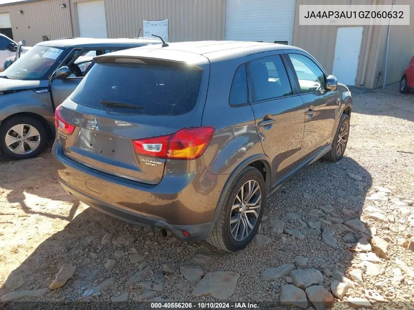 2016 Mitsubishi Outlander Sport 2.0 Es VIN: JA4AP3AU1GZ060632 Lot: 40556208