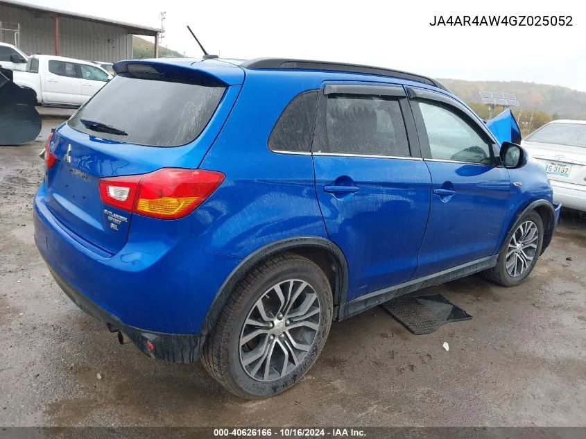 2016 Mitsubishi Outlander Sport 2.4 Sel VIN: JA4AR4AW4GZ025052 Lot: 40626166