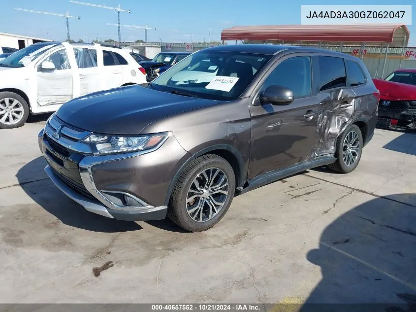 2016 Mitsubishi Outlander Se VIN: JA4AD3A30GZ062047 Lot: 40657552