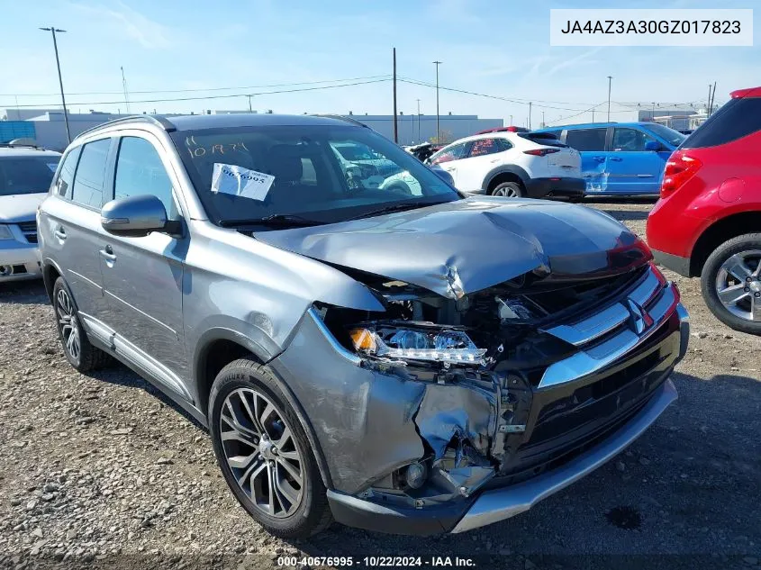 2016 Mitsubishi Outlander Sel VIN: JA4AZ3A30GZ017823 Lot: 40676995