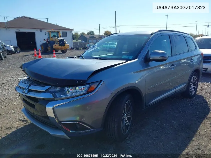 2016 Mitsubishi Outlander Sel VIN: JA4AZ3A30GZ017823 Lot: 40676995