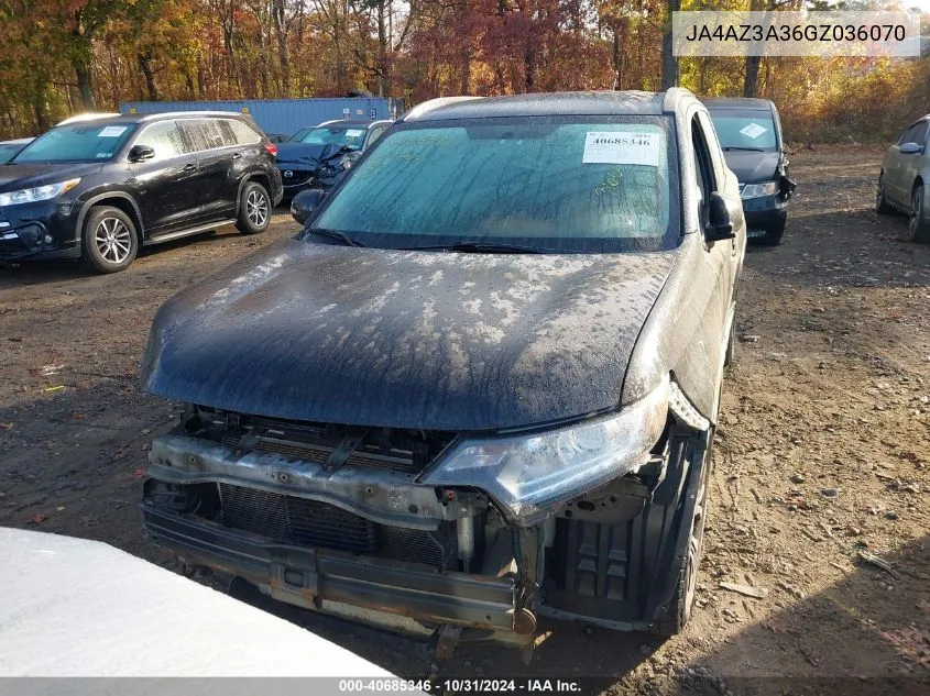 2016 Mitsubishi Outlander Sel VIN: JA4AZ3A36GZ036070 Lot: 40685346