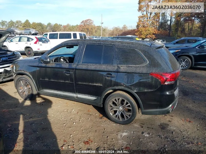 2016 Mitsubishi Outlander Sel VIN: JA4AZ3A36GZ036070 Lot: 40685346