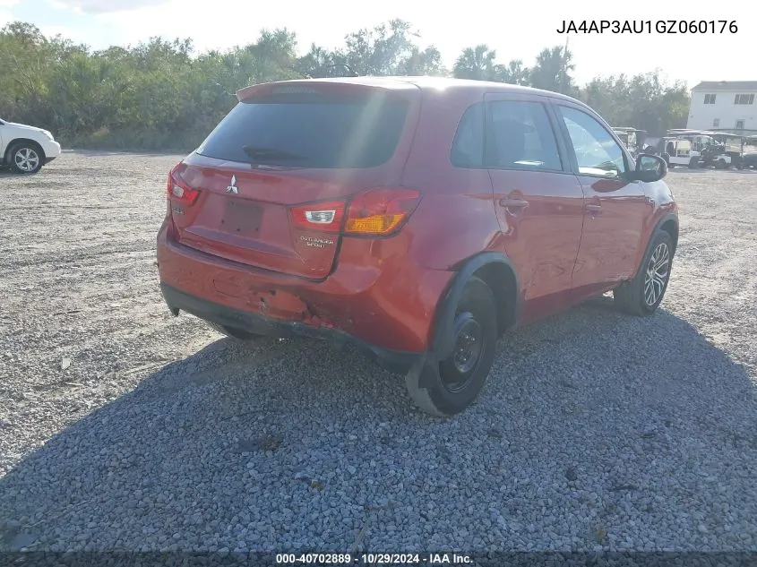 2016 Mitsubishi Outlander Sport 2.0 Es VIN: JA4AP3AU1GZ060176 Lot: 40702889