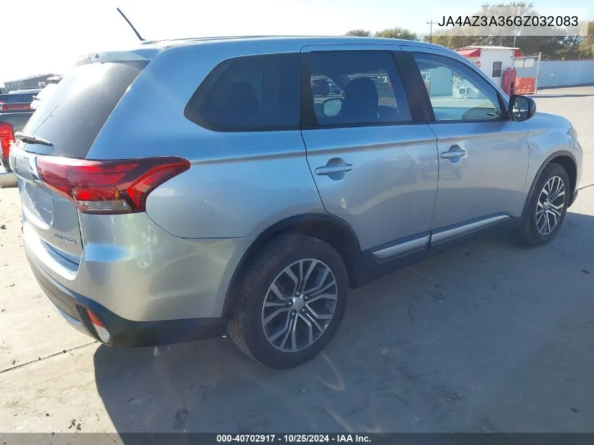 2016 Mitsubishi Outlander Es VIN: JA4AZ3A36GZ032083 Lot: 40702917