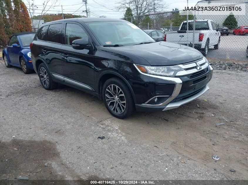 2016 Mitsubishi Outlander Se VIN: JA4AZ3A36GZ015106 Lot: 40716425