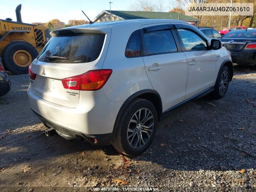 2016 Mitsubishi Outlander Sport 2.0 Es VIN: JA4AR3AU4GZ061610 Lot: 40737086