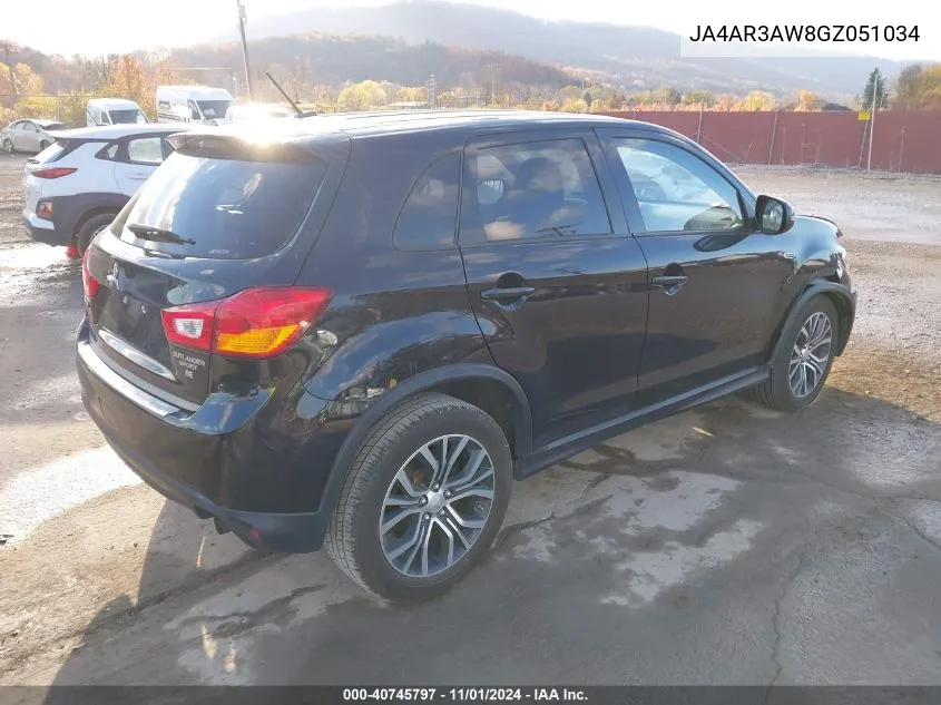 2016 Mitsubishi Outlander Sport 2.4 Se VIN: JA4AR3AW8GZ051034 Lot: 40745797