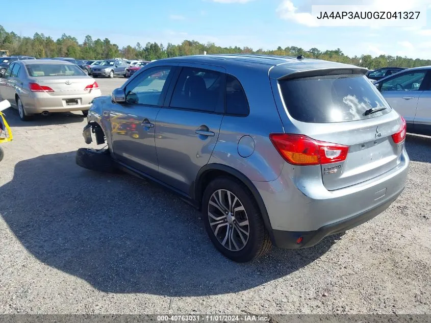 2016 Mitsubishi Outlander Sport 2.0 Es VIN: JA4AP3AU0GZ041327 Lot: 40763031