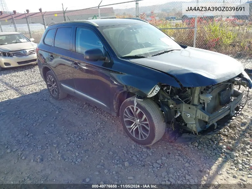 2016 Mitsubishi Outlander Es VIN: JA4AZ3A39GZ039691 Lot: 40776658