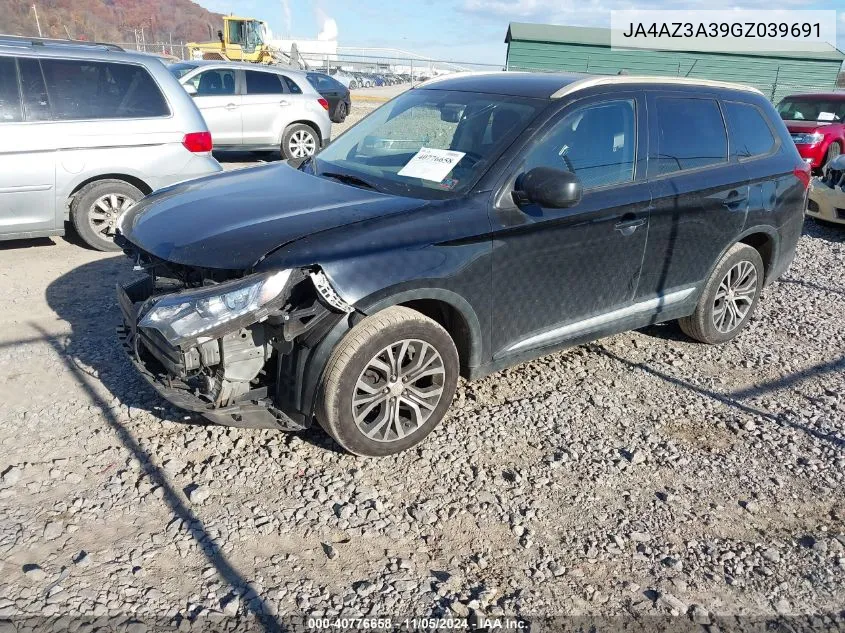 2016 Mitsubishi Outlander Es VIN: JA4AZ3A39GZ039691 Lot: 40776658