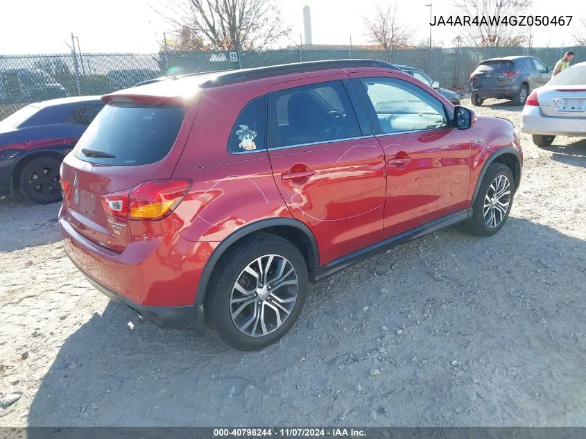 2016 Mitsubishi Outlander Sport 2.4 Sel VIN: JA4AR4AW4GZ050467 Lot: 40798244