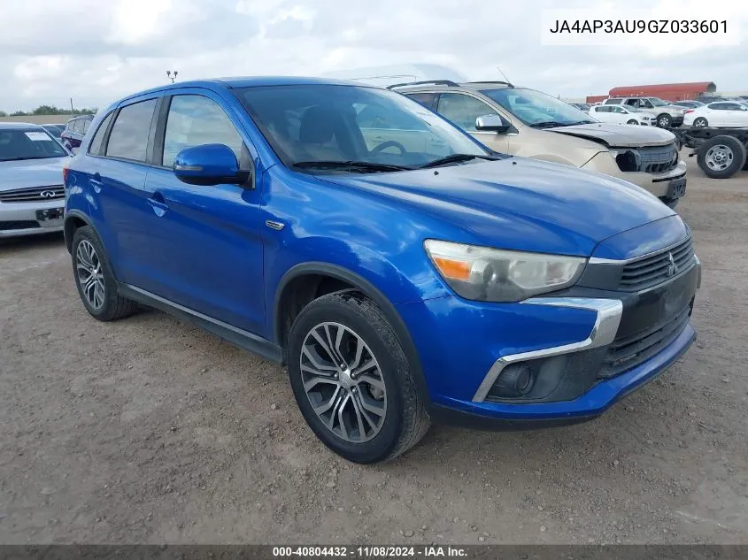 2016 Mitsubishi Outlander Sport 2.0 Es VIN: JA4AP3AU9GZ033601 Lot: 40804432