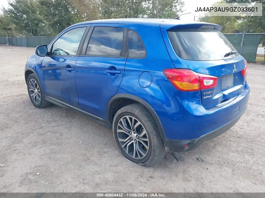 2016 Mitsubishi Outlander Sport 2.0 Es VIN: JA4AP3AU9GZ033601 Lot: 40804432