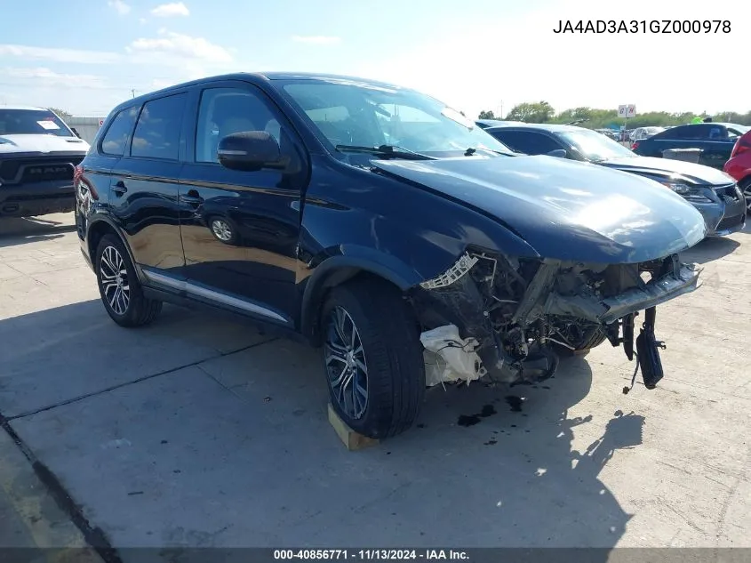 JA4AD3A31GZ000978 2016 Mitsubishi Outlander Se/Sel