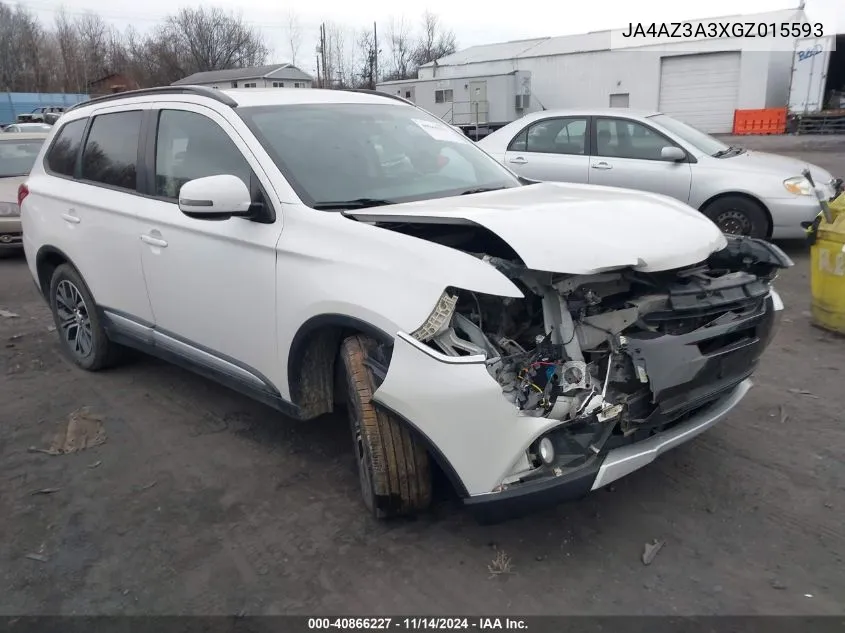 2016 Mitsubishi Outlander Es/Se/Sel VIN: JA4AZ3A3XGZ015593 Lot: 40866227