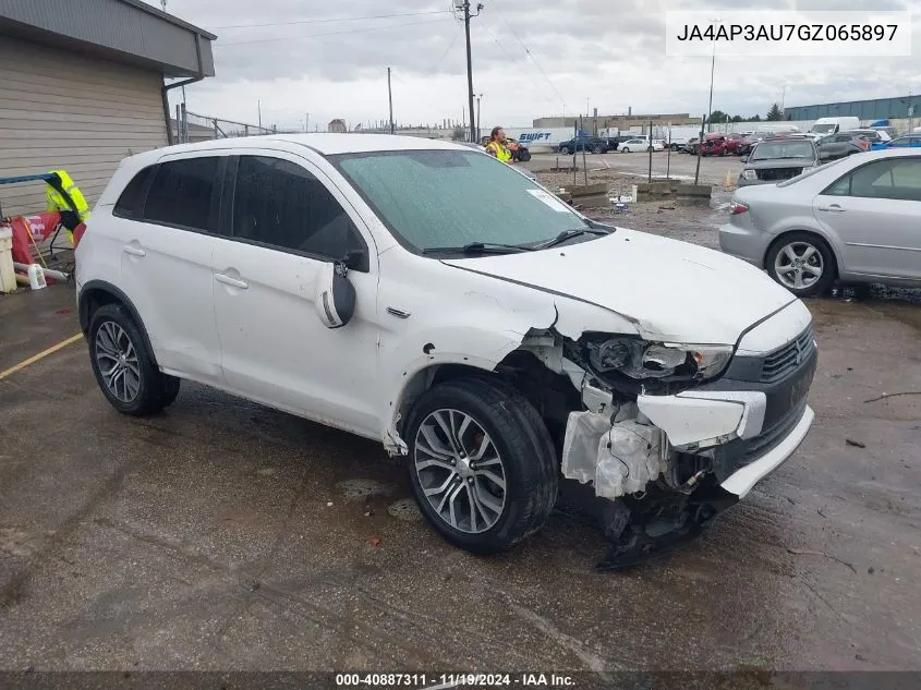 2016 Mitsubishi Outlander Sport 2.0 Es VIN: JA4AP3AU7GZ065897 Lot: 40887311