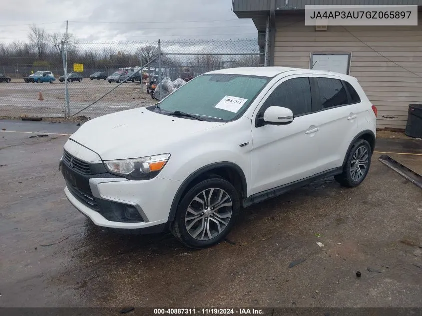 2016 Mitsubishi Outlander Sport 2.0 Es VIN: JA4AP3AU7GZ065897 Lot: 40887311