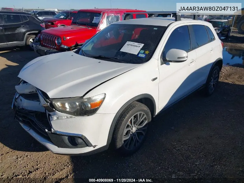 2016 Mitsubishi Outlander Sport 2.4 Es VIN: JA4AR3AW8GZ047131 Lot: 40908069