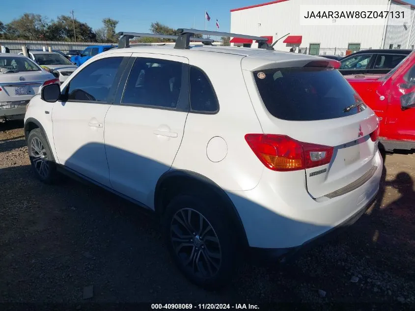 2016 Mitsubishi Outlander Sport 2.4 Es VIN: JA4AR3AW8GZ047131 Lot: 40908069