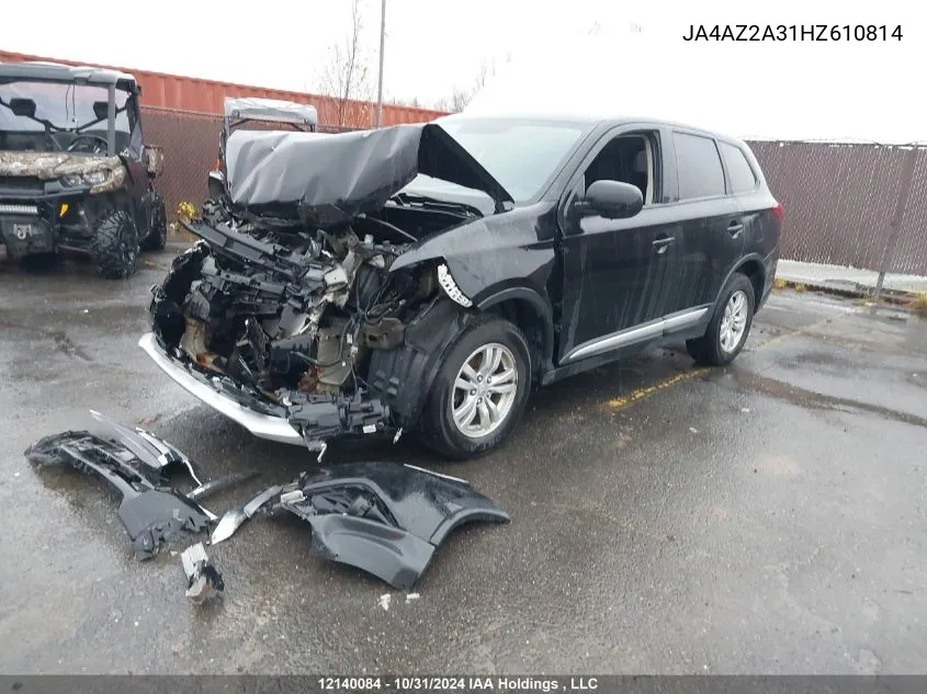 2017 Mitsubishi Outlander VIN: JA4AZ2A31HZ610814 Lot: 12140084