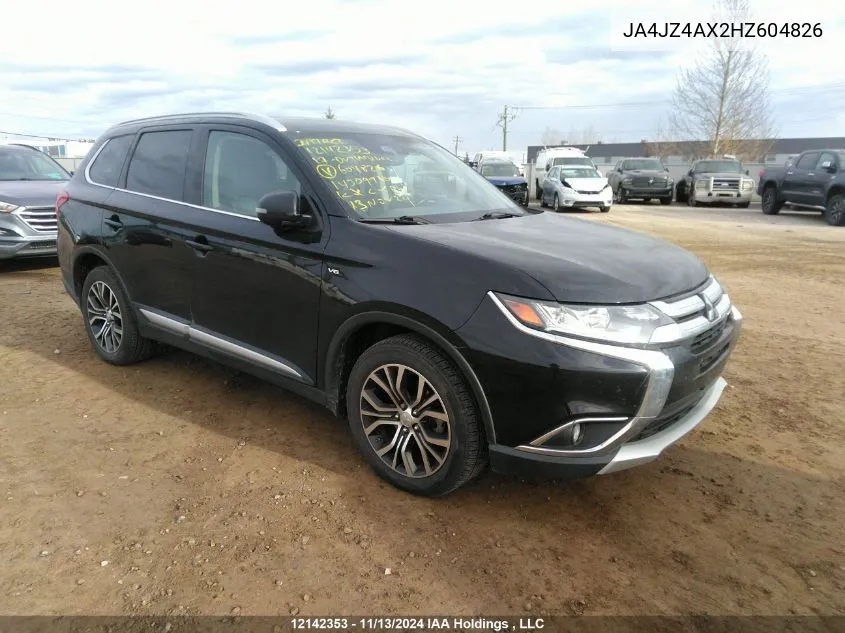 2017 Mitsubishi Outlander VIN: JA4JZ4AX2HZ604826 Lot: 12142353