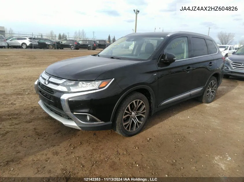 2017 Mitsubishi Outlander VIN: JA4JZ4AX2HZ604826 Lot: 12142353