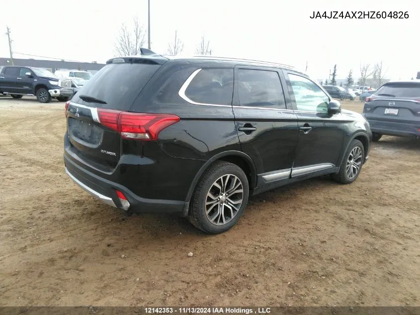 2017 Mitsubishi Outlander VIN: JA4JZ4AX2HZ604826 Lot: 12142353