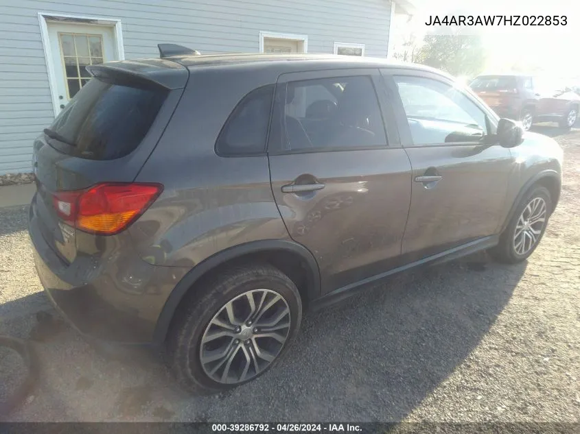 2017 Mitsubishi Outlander Sport 2.4 Se VIN: JA4AR3AW7HZ022853 Lot: 39286792