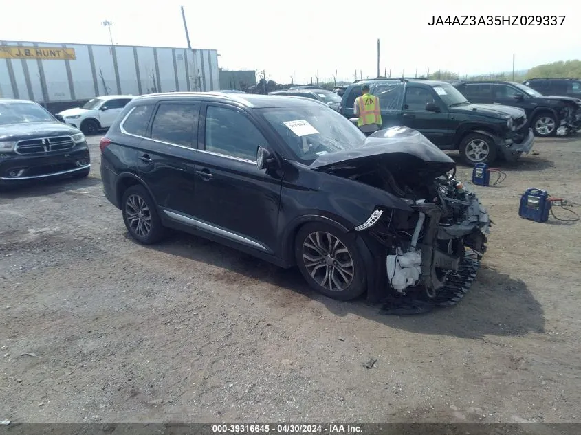 2017 Mitsubishi Outlander Sel VIN: JA4AZ3A35HZ029337 Lot: 39316645