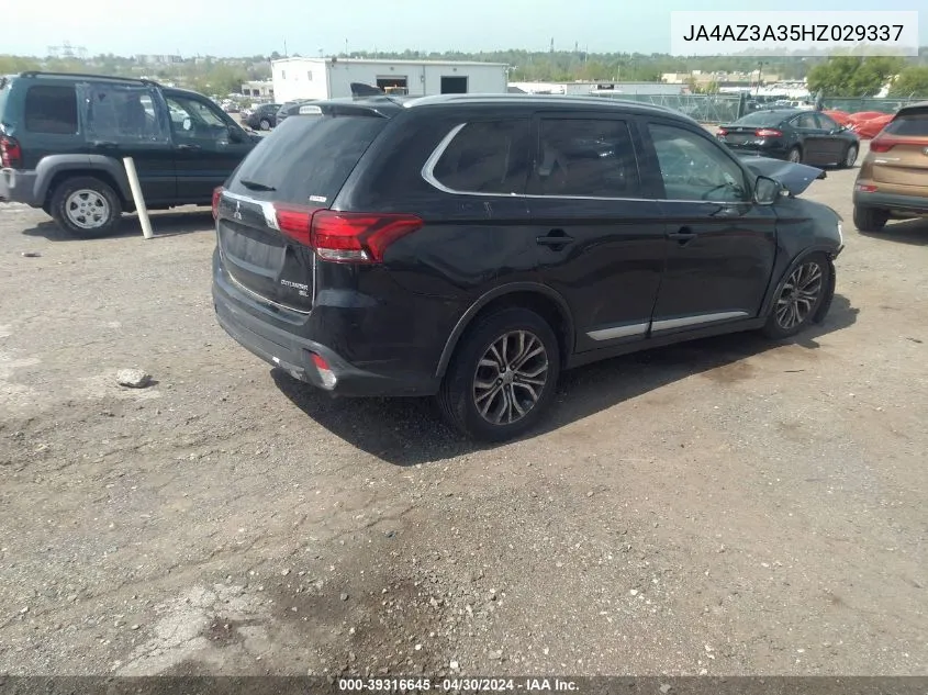 JA4AZ3A35HZ029337 2017 Mitsubishi Outlander Sel