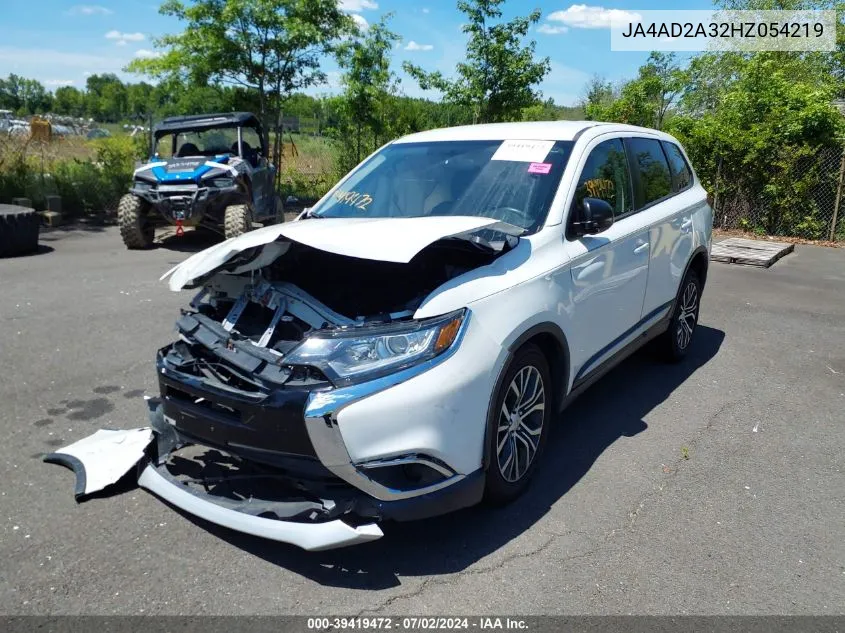 2017 Mitsubishi Outlander Es VIN: JA4AD2A32HZ054219 Lot: 39419472