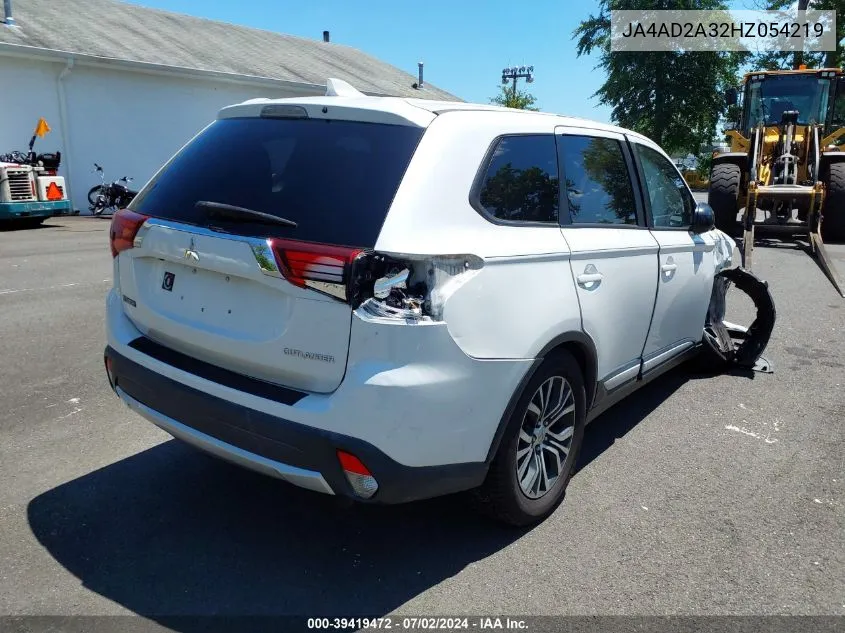 2017 Mitsubishi Outlander Es VIN: JA4AD2A32HZ054219 Lot: 39419472