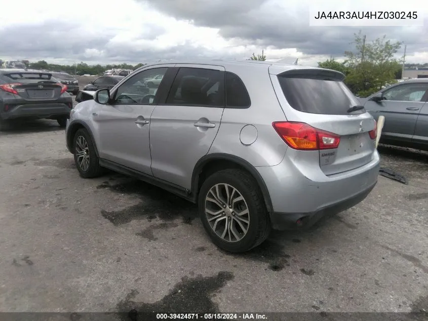 2017 Mitsubishi Outlander Sport 2.0 Es VIN: JA4AR3AU4HZ030245 Lot: 39424571