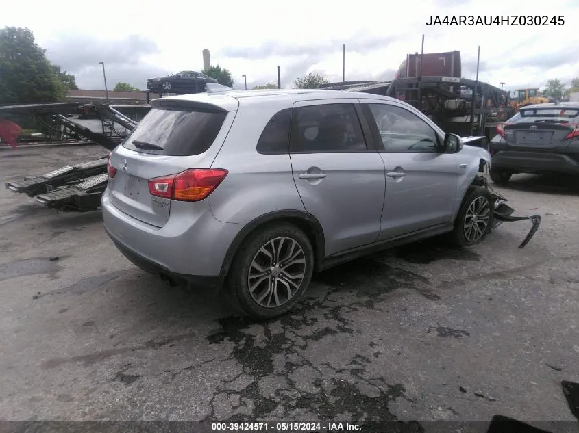 2017 Mitsubishi Outlander Sport 2.0 Es VIN: JA4AR3AU4HZ030245 Lot: 39424571