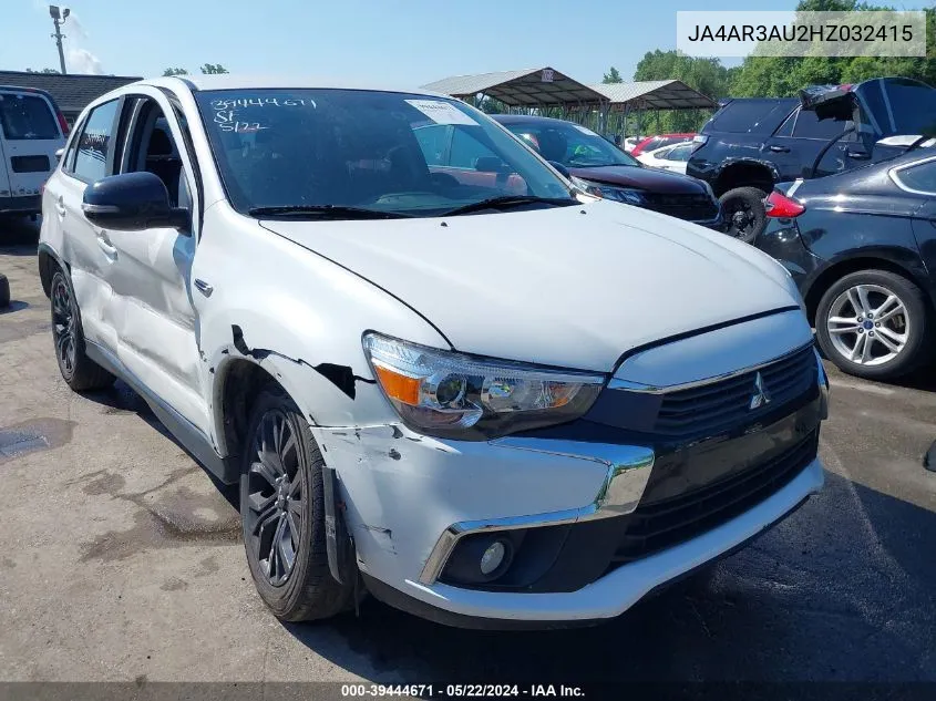 2017 Mitsubishi Outlander Sport 2.0 Le VIN: JA4AR3AU2HZ032415 Lot: 39444671