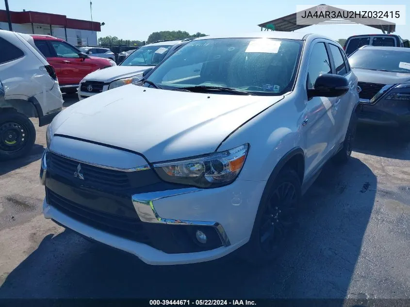 2017 Mitsubishi Outlander Sport 2.0 Le VIN: JA4AR3AU2HZ032415 Lot: 39444671